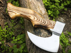 Handmade Viking Axe – Classic Norse Design with Burnt Ashwood Handle