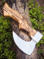 Handmade Viking Axe – Classic Norse Design with Burnt Ashwood Handle